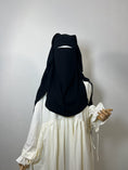 Load image into Gallery viewer, Niqab/sitar Zahra 90cm casquette sans fil Lycra Noir
