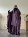 Charger l'image dans la visionneuse de la galerie, Khimar arrondi Maleeka Court (Soie de médine)