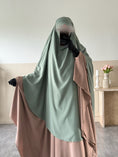 Charger l'image dans la visionneuse de la galerie, Khimar arrondi Maleeka Court (Soie de médine)