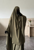 Charger l'image dans la visionneuse de la galerie, Khimar arrondi Maleeka Court (Soie de médine)
