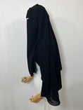 Load image into Gallery viewer, Niqab Tahira arrondi long casquette Noir