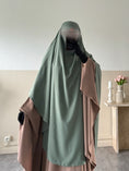 Charger l'image dans la visionneuse de la galerie, Khimar arrondi Maleeka Court (Soie de médine)
