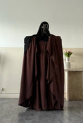 Charger l'image dans la visionneuse de la galerie, Set Maleeka kimono + sous abaya Soie de médine