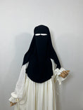 Bild in Galerie-Betrachter laden, Niqab/Sitar Tahira arrondi long Noir