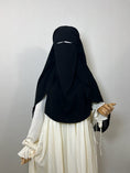 Load image into Gallery viewer, Niqab Tahira arrondi long casquette Noir