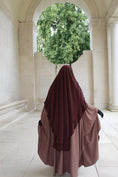 Charger l'image dans la visionneuse de la galerie, Khimar Hajar 2 voiles Soie de médine