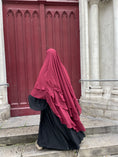 Charger l'image dans la visionneuse de la galerie, Khimar Tarha 3 voiles arrondi Mousseline