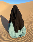 Charger l'image dans la visionneuse de la galerie, Khimar Tarha 3 voiles arrondi Mousseline