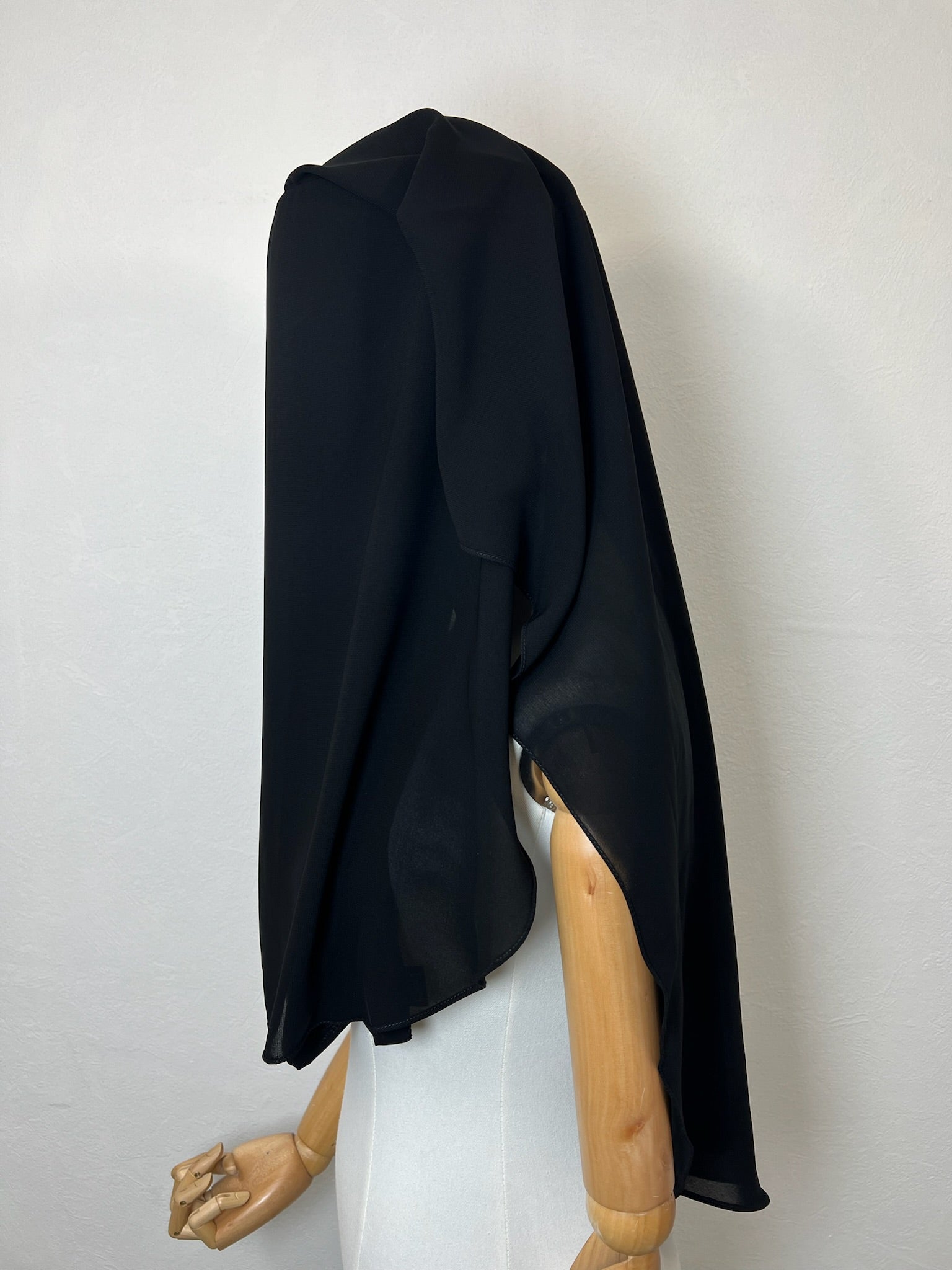 Niqab/sitar Zahra 90cm casquette sans fil Noir