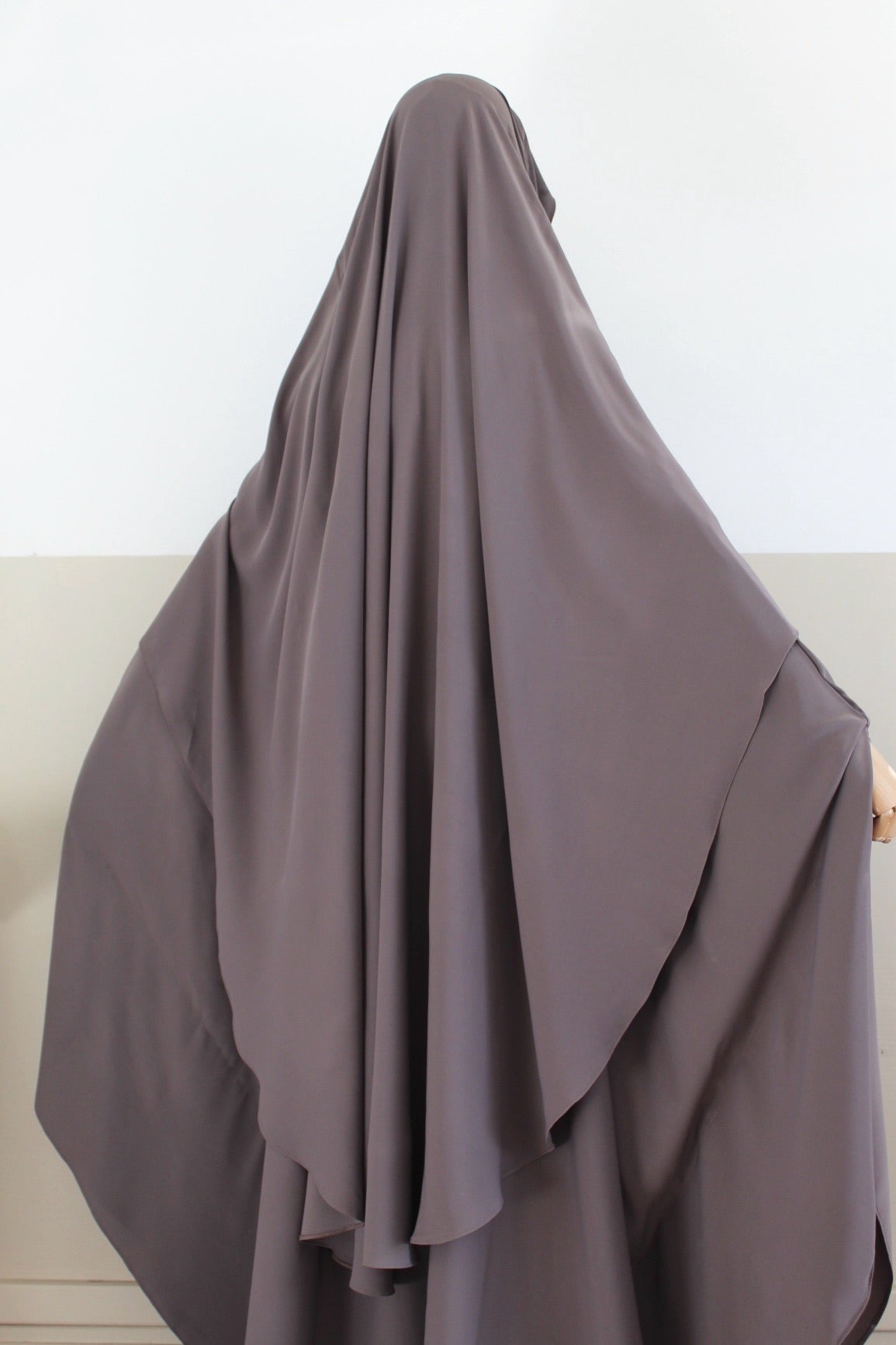 Khimar arrondi Maleeka Long (Soie de médine)