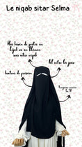 Charger l'image dans la visionneuse de la galerie, Niqab/Sitar Salma casquette boutons de pression
