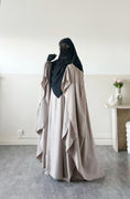 Charger l'image dans la visionneuse de la galerie, Set Maleeka kimono + sous abaya Soie de médine
