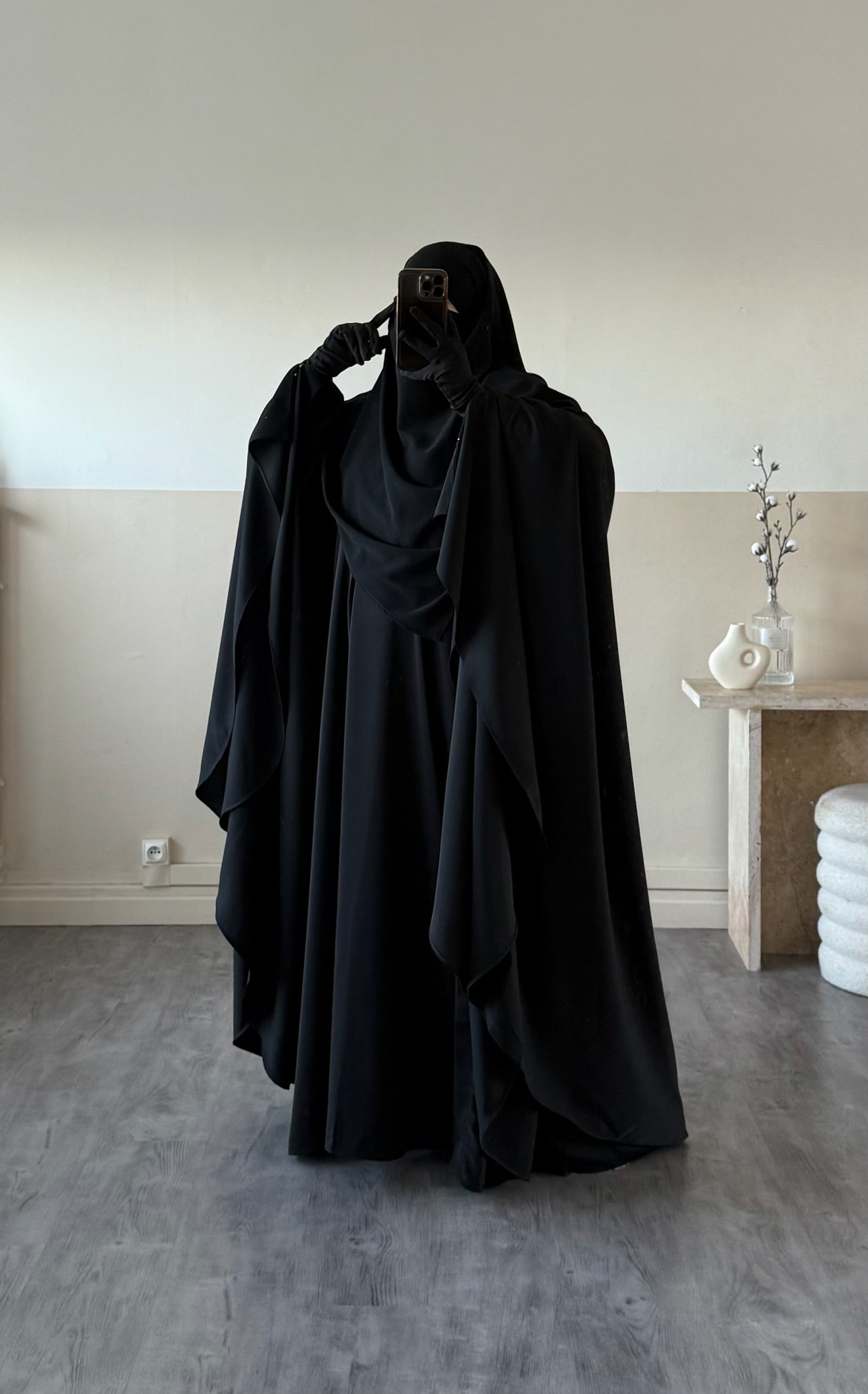 Set Maleeka kimono + sous abaya Soie de médine