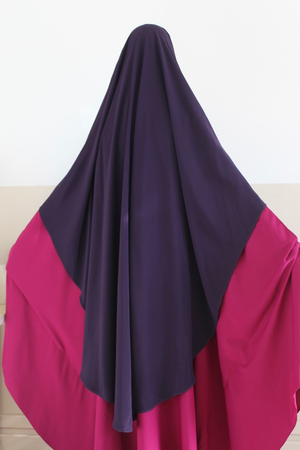 Khimar arrondi Maleeka Long (Soie de médine)