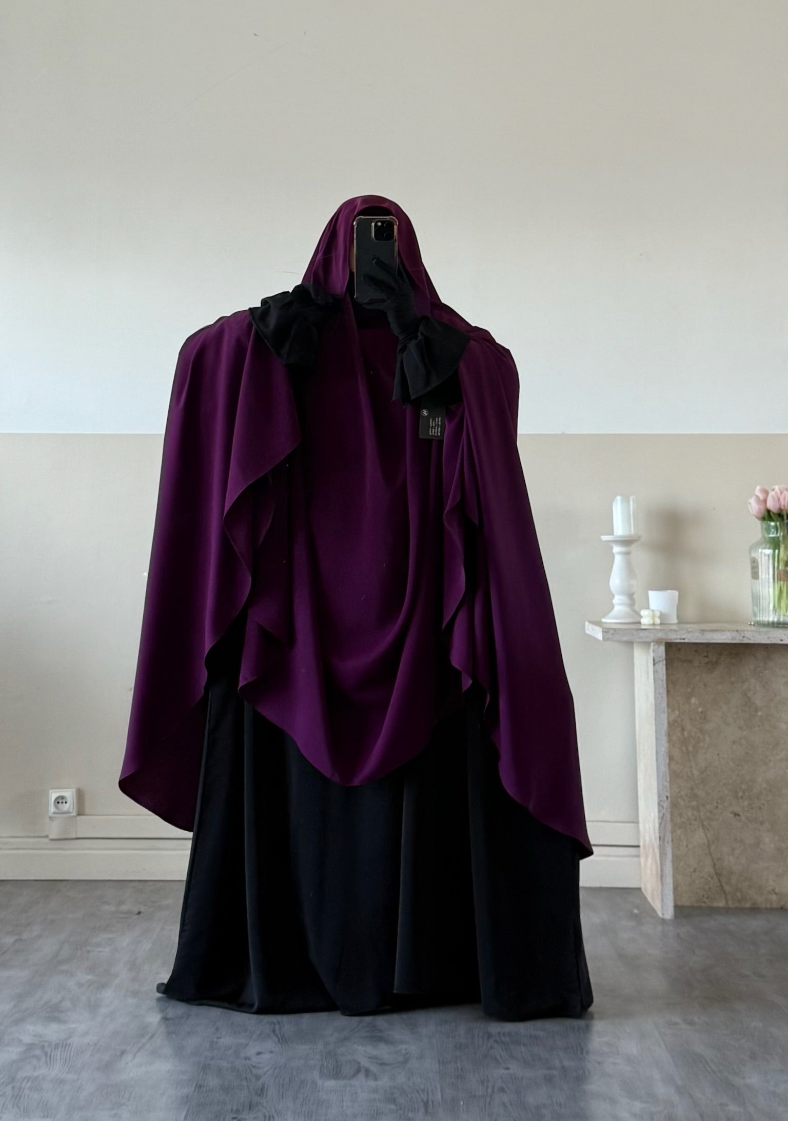 Half niqab Soie de medine