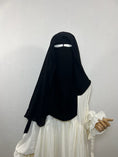 Charger l'image dans la visionneuse de la galerie, Niqab Tarha hijab intégré Noir
