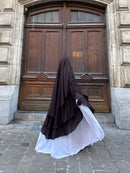 Khimar Tarha 3 voiles arrondi Mousseline