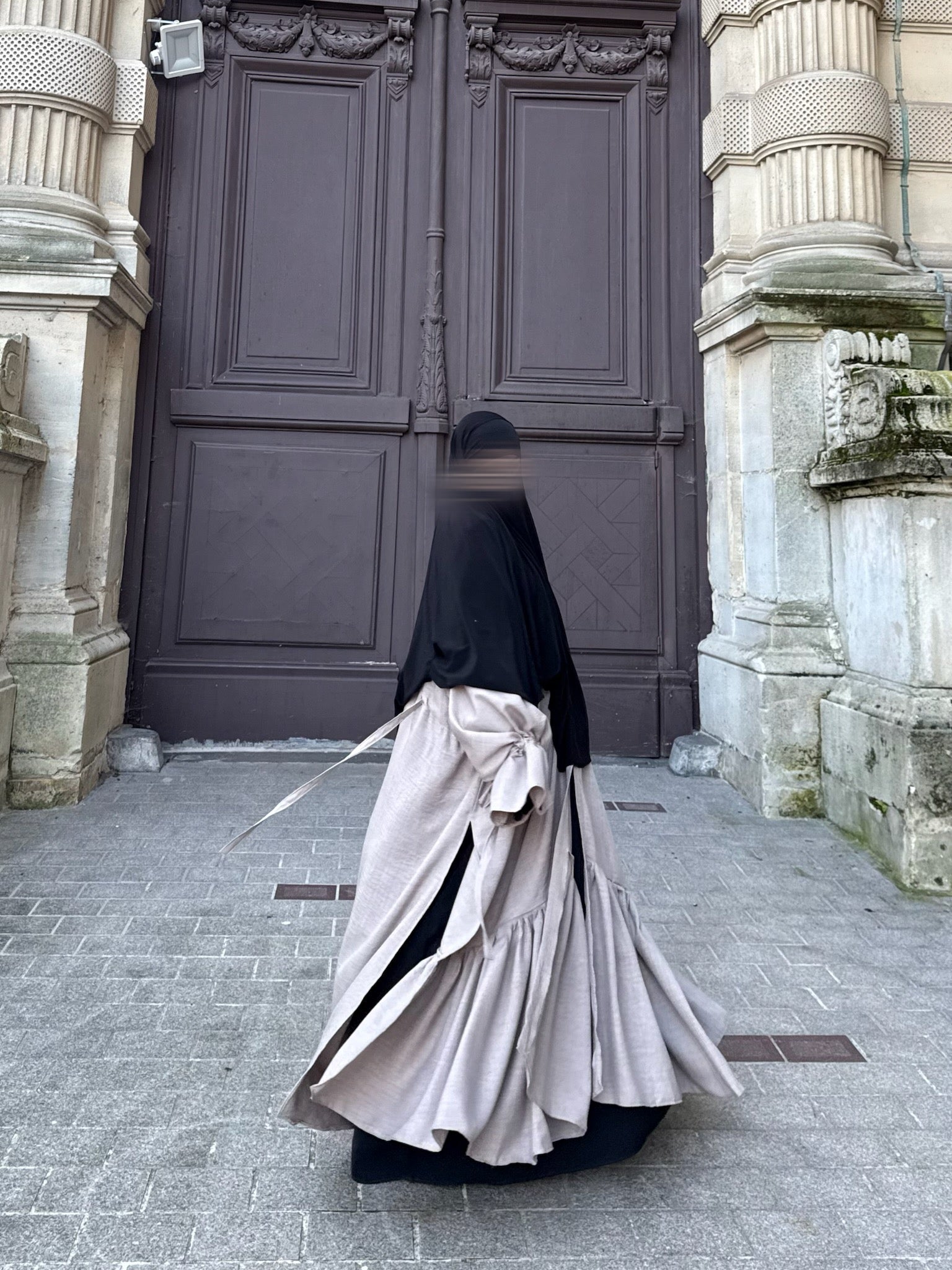 Set Imany Kimono effet Lin + sous abaya