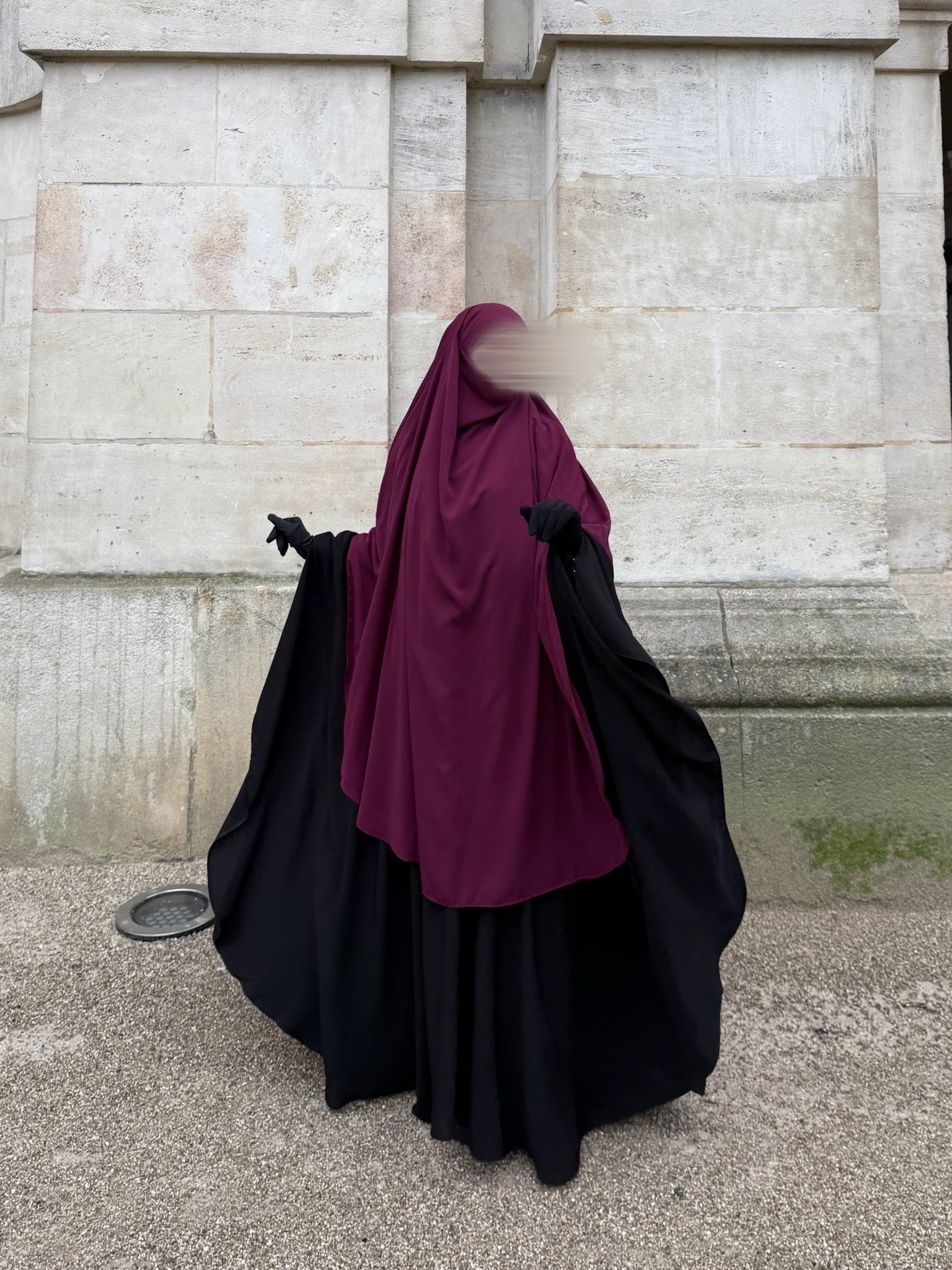 Abaya Maleeka Whool Peach