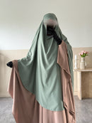 Khimar arrondi Maleeka Court (Soie de médine)