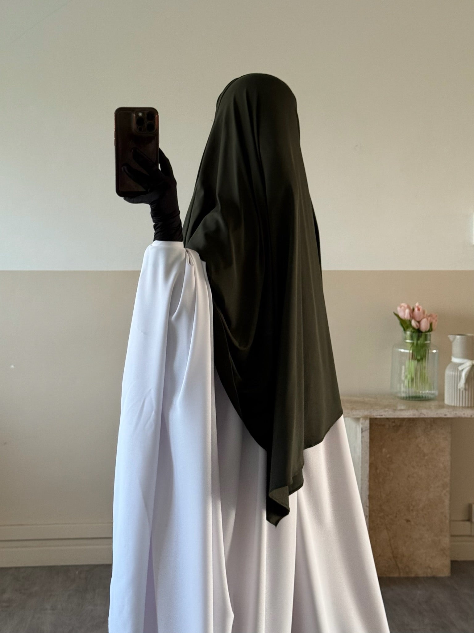 Khimar Sarah court pointu Jersey Premium