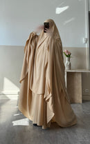 Abaya Maleeka Whool Peach