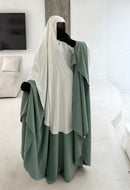 Khimar arrondi Maleeka Court (Soie de médine)