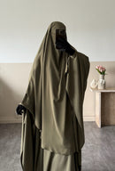 Khimar arrondi Maleeka Court (Soie de médine)