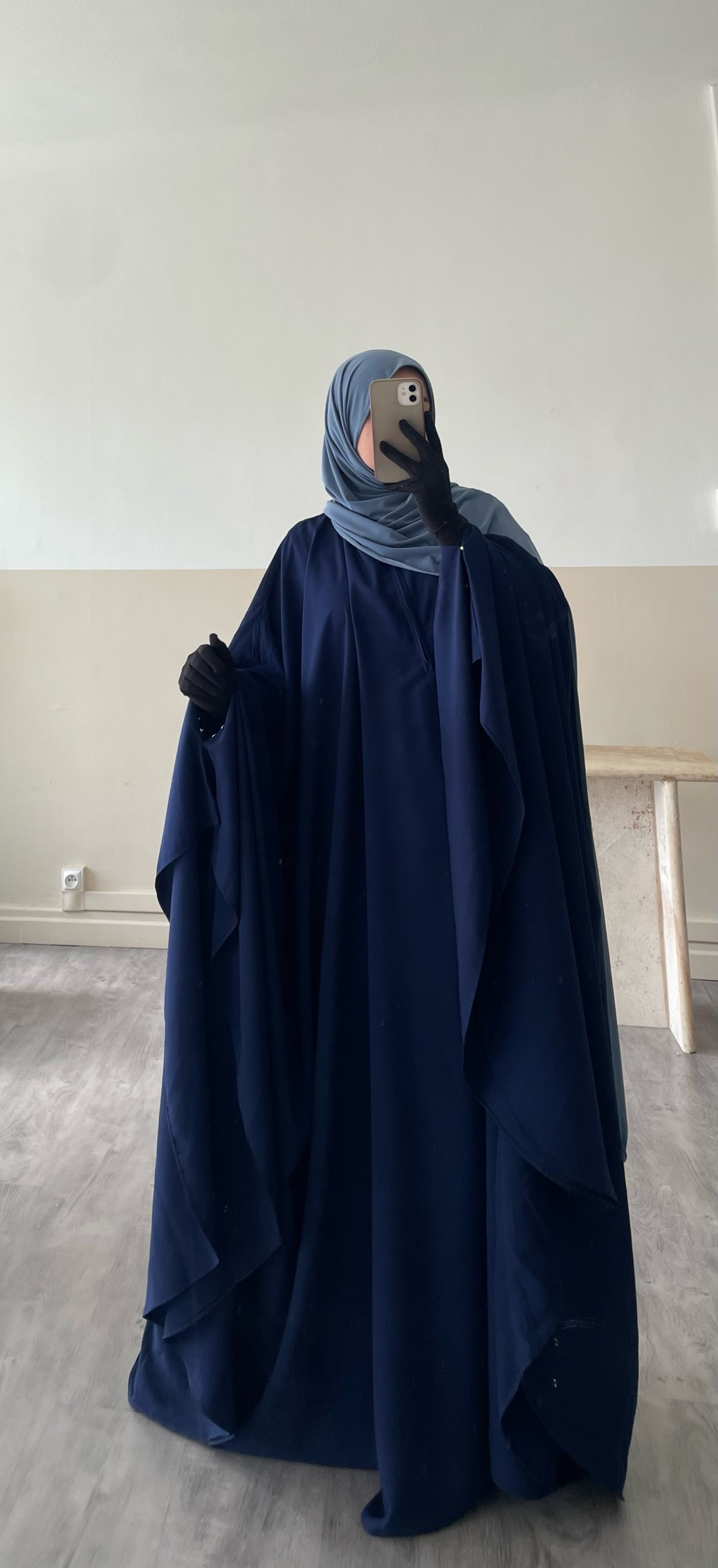 Abaya Maleeka Whool Peach