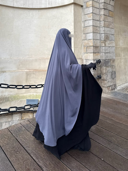 Khimar abgerundeter Maleeka (Whool-Pfirsich)