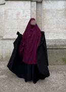 Khimar arrondi Maleeka court (Whool Peach)