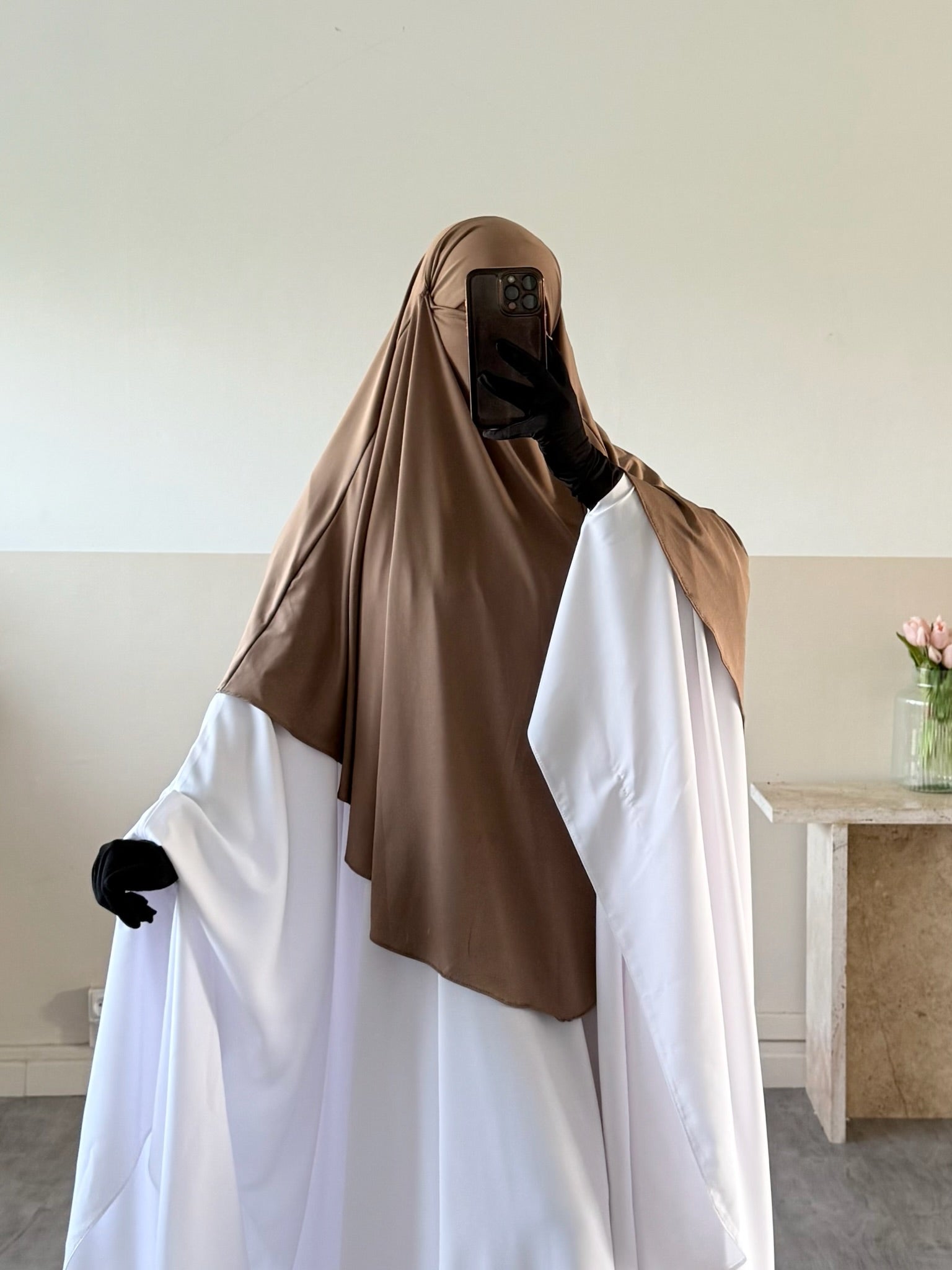 Khimar Sarah court pointu Jersey Premium
