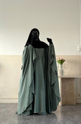 Charger l'image dans la visionneuse de la galerie, Set Maleeka kimono + sous abaya Soie de médine
