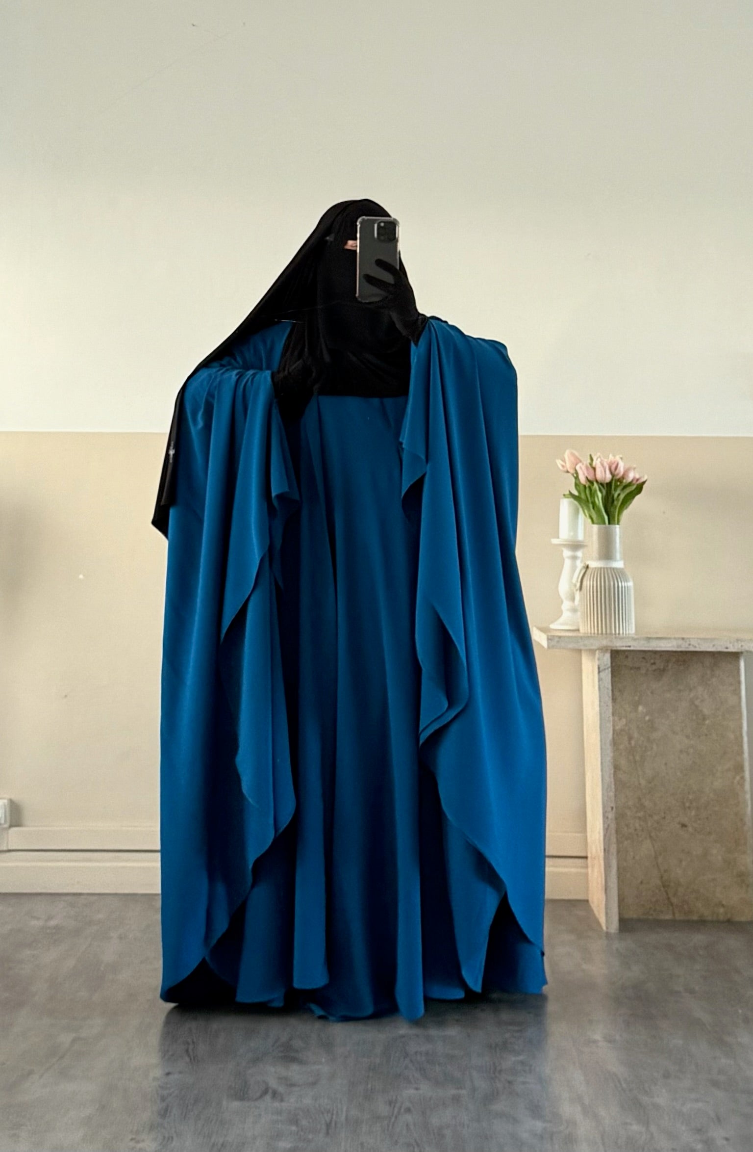 Set Maleeka kimono + sous abaya Soie de médine