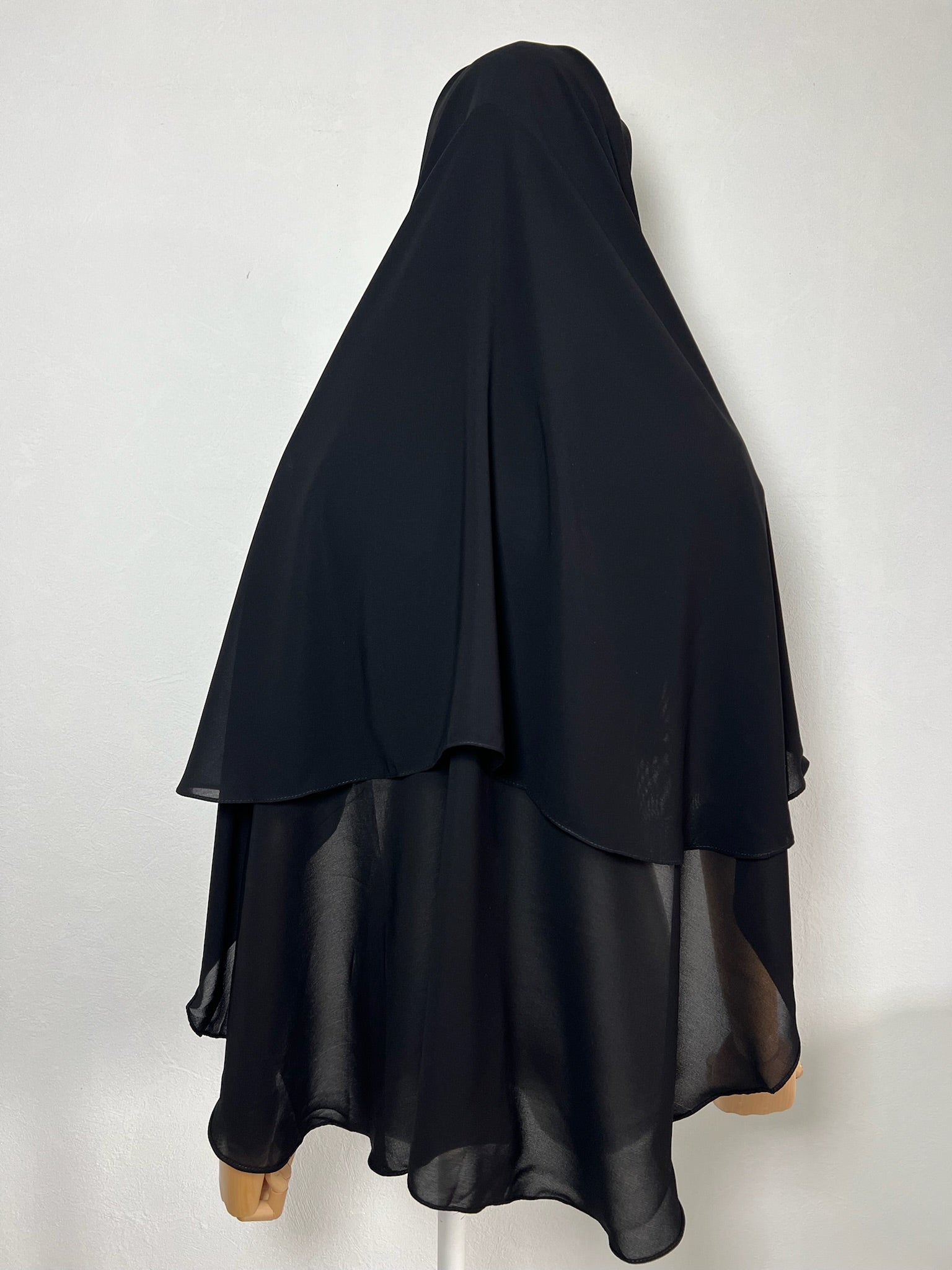 Niqab/Sitar Tahira arrondi long Noir