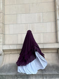 Charger l'image dans la visionneuse de la galerie, Khimar Tarha 3 voiles arrondi Mousseline
