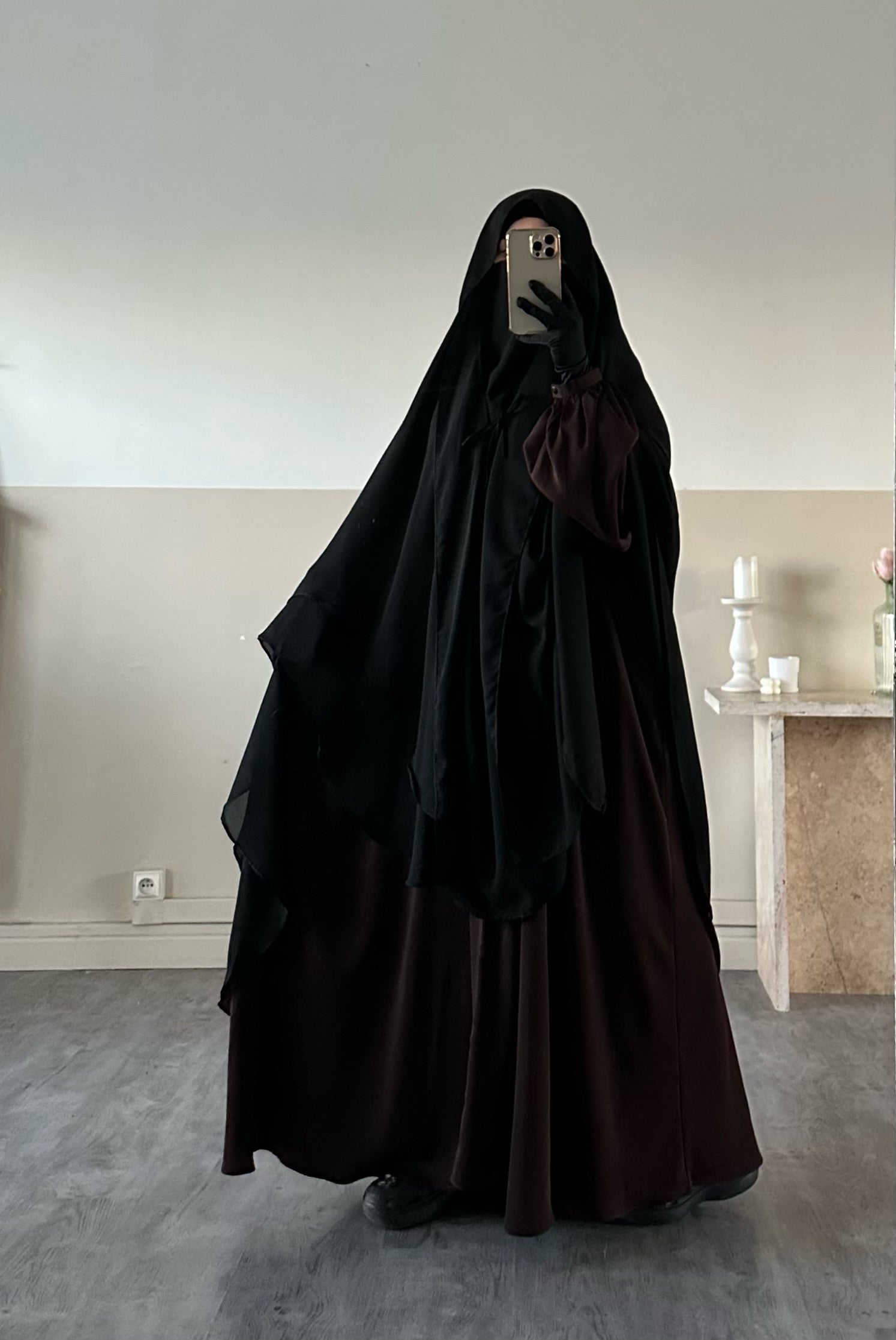 Khimar Joumana 2 voiles mousseline Déstockage