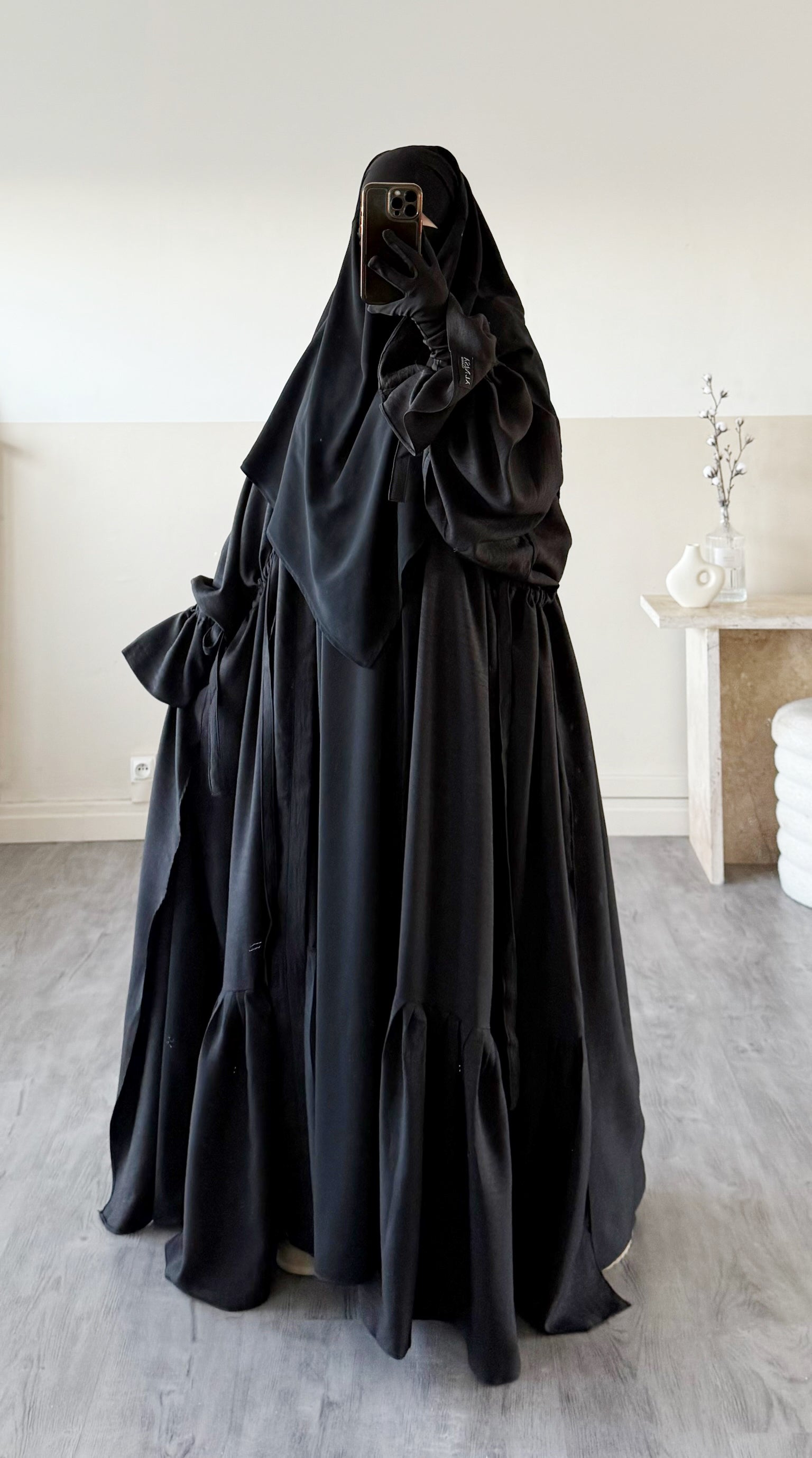 Set Imany Kimono effet Lin + sous abaya