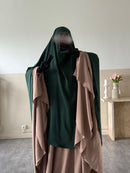 Khimar arrondi Maleeka Court (Soie de médine)