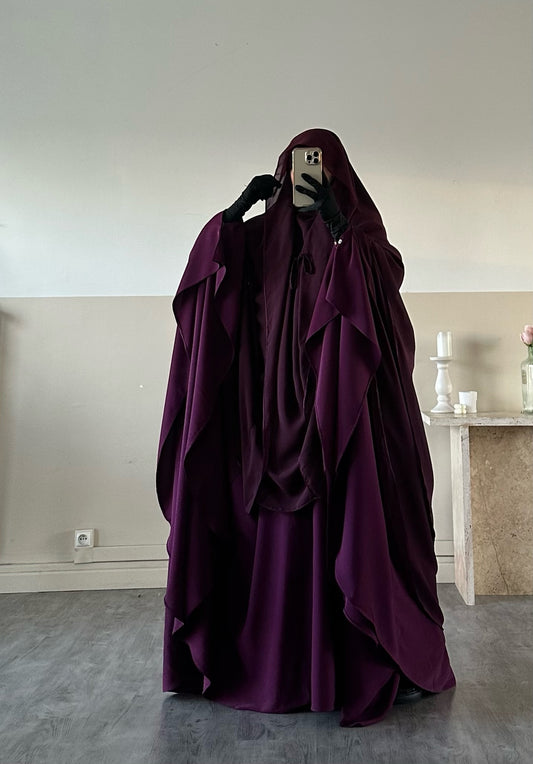 Khimar Joumana 2 voiles mousseline Déstockage