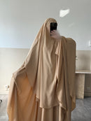 Khimar arrondi Maleeka court (Whool Peach)