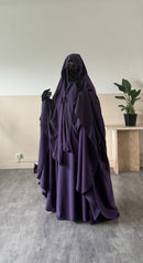 Khimar arrondi Maleeka court (Whool Peach)