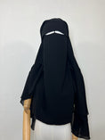 Charger l'image dans la visionneuse de la galerie, Niqab Tahira arrondi long casquette Noir
