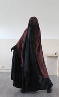 Charger l'image dans la visionneuse de la galerie, Khimar arrondi Maleeka Court (Soie de médine)
