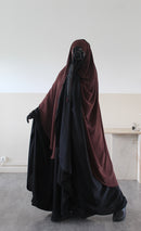 Khimar arrondi Maleeka Court (Soie de médine)