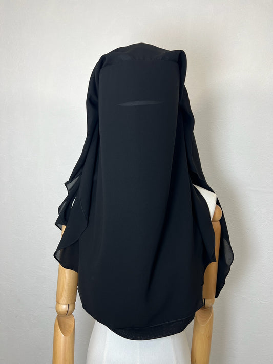 Niqab/sitar Zahra 90cm casquette sans fil Noir
