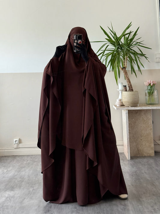 Khimar arrondi Maleeka T2 Long (Soie de médine)