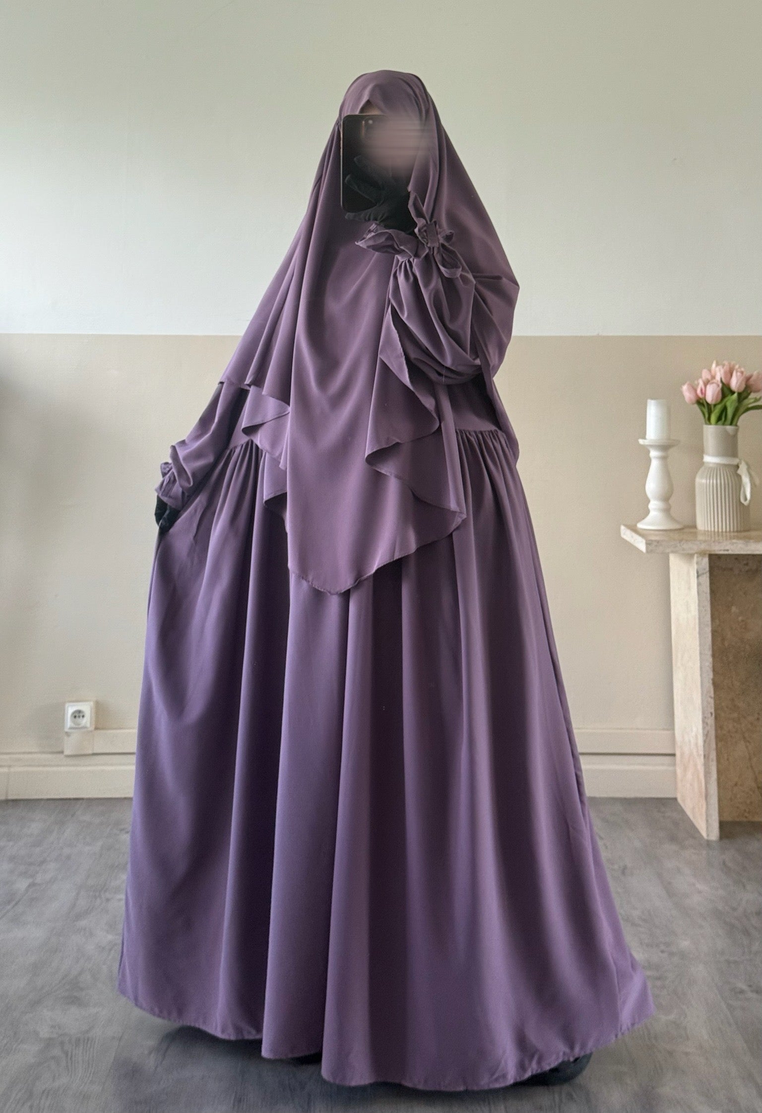 Khimar Sarah court (Soie de Médine)