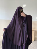 Khimar arrondi Maleeka court (Whool Peach)
