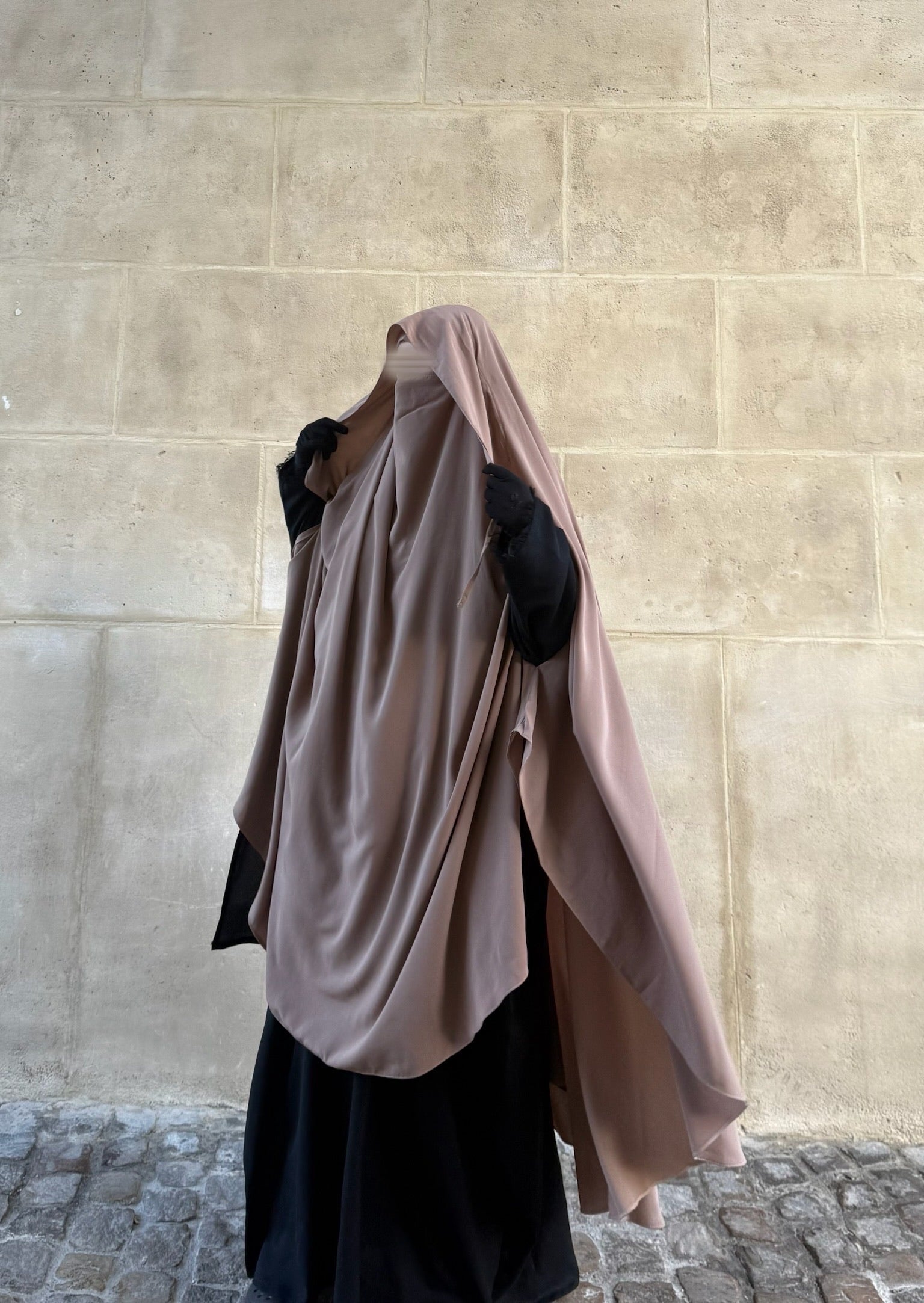 Khimar Jouwayriyyah Casquette Whool peach
